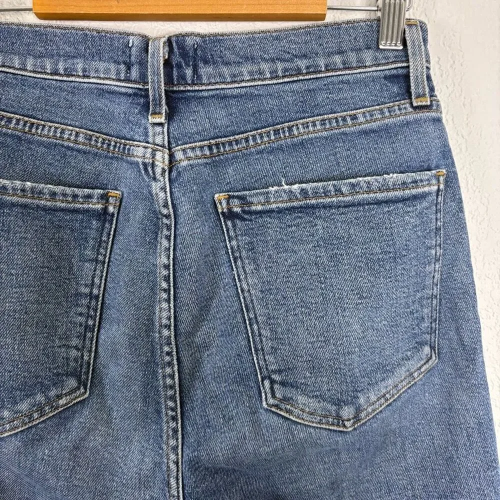 Agolde High Waisted Skinny Ankle Jeans Hidden‎ Button Fly Size 27